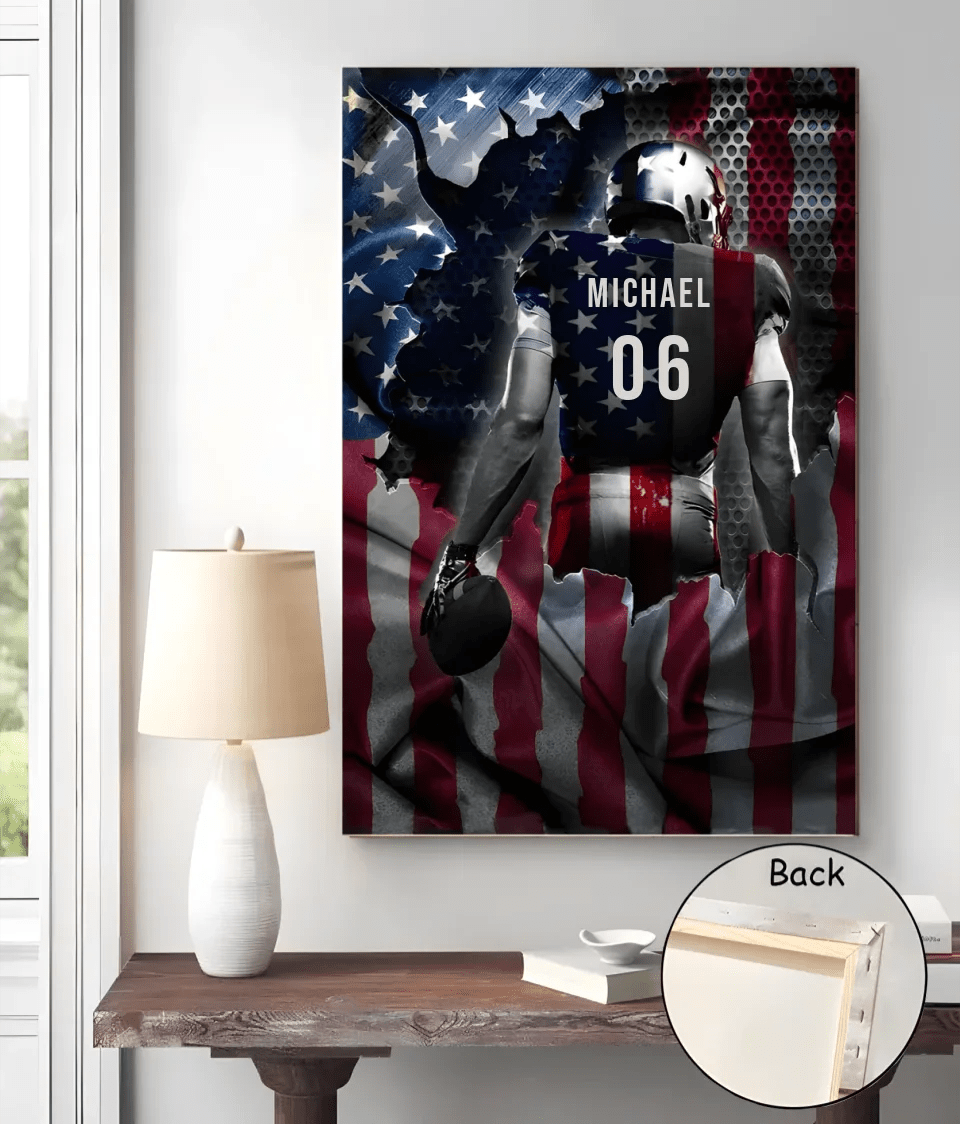 Love American Football - Personalized Football Canvas And Poster 737120 - 737136 - DiyGiftly