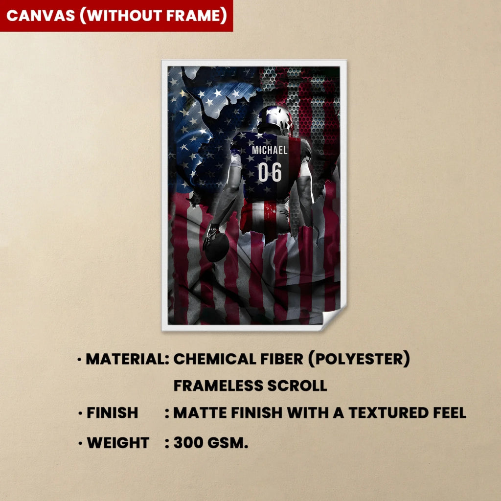 Love American Football - Personalized Football Canvas And Poster 737120 - 737136 - DiyGiftly