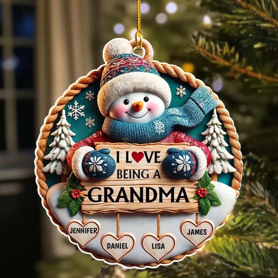 love being a grandma 3d acrylic design ornament grandparents day gift