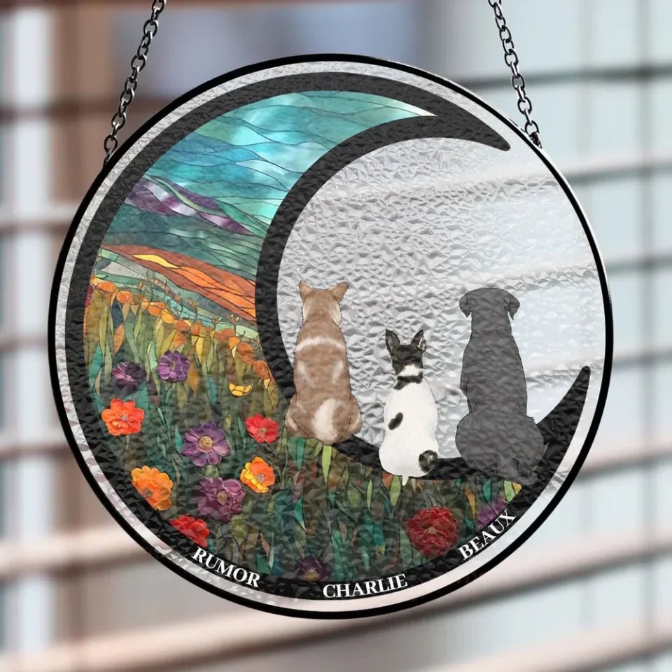 personalized design loss of dog gift suncatcher ornament window hanging keepsake main view