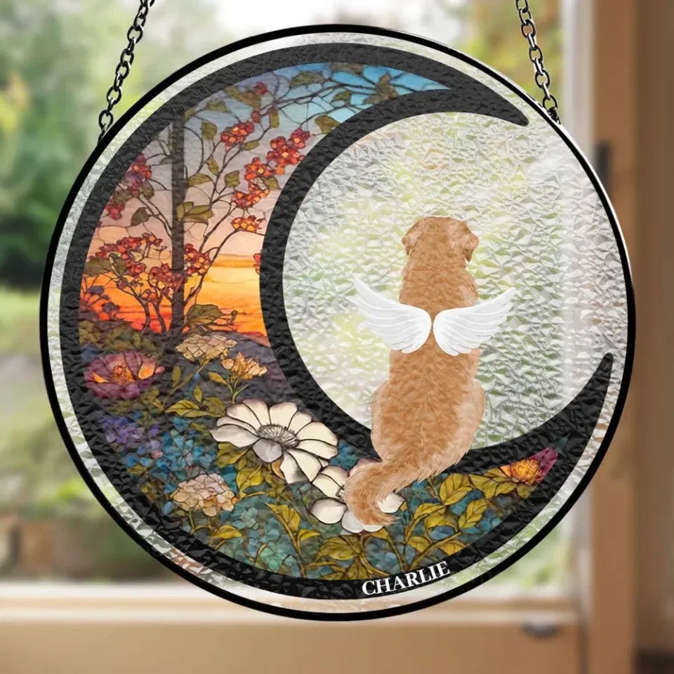 suncatcher ornament personalized design loss of dog gift window hanging keepsake design preview