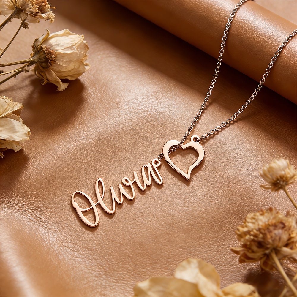 Personalized name design necklace gift for grandparents