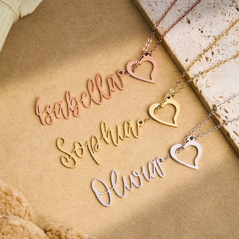 Elegant heart charm jewelry necklace gift for grandparents