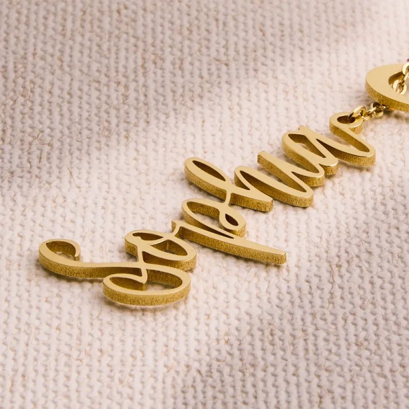 Personalized name design necklace gift for grandparents keepsake