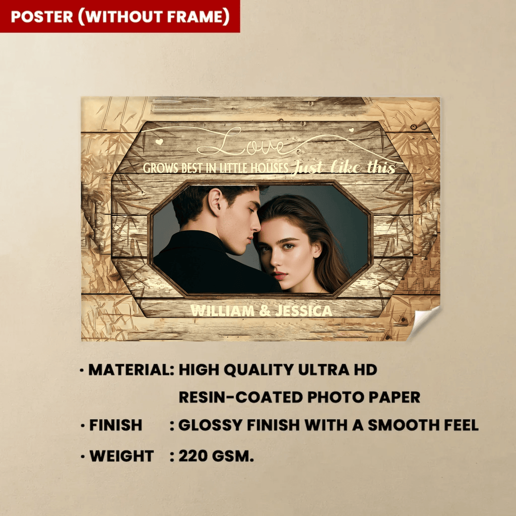 Love Grows Best - Personalized Couple Poster 741130 - 741135 - DiyGiftly