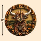 Love Highland Cow - Wall Clock 735512 - DiyGiftly