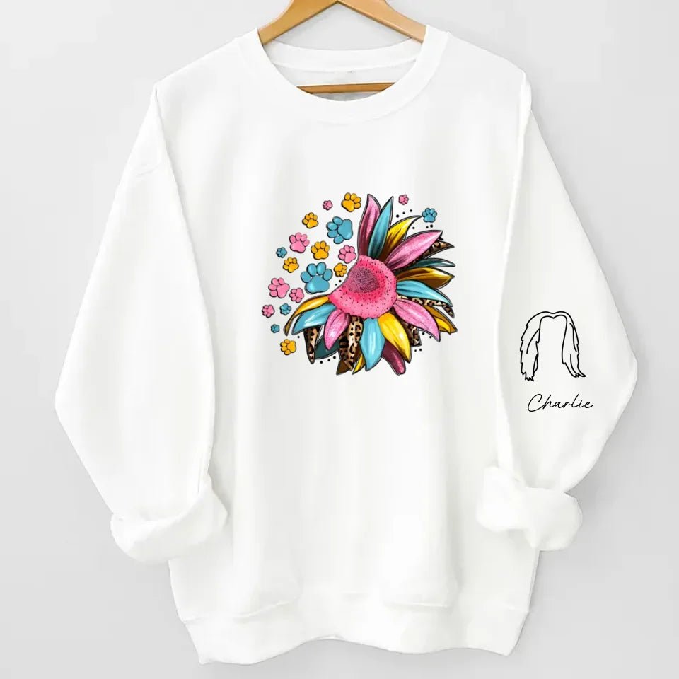 Love Is A Girl And Her Furry Friends - Dog & Cat Personalized Custom Unisex Sweatshirt With Design On Sleeve - Gift For Pet Owners, Pet Lovers 686953 - DiyGiftly