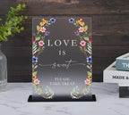 Love Is Sweet Sign, Love Is Sweet Take a Treat Sign, Candy Bar Sign, Wedding Decor, Dessert Table Sign, Wedding Signs, Bridal Shower Sign 531264 - DiyGiftly