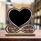 Love Is You - Personalized Custom 2 - Layer Wood Plaque With Flat Base 750537 - DiyGiftly