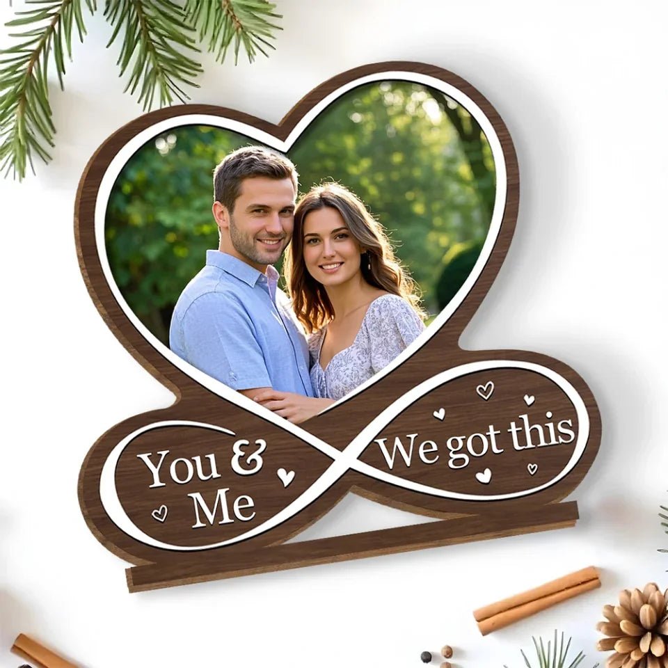 Love Is You - Personalized Custom 2 - Layer Wood Plaque With Flat Base 750537 - DiyGiftly