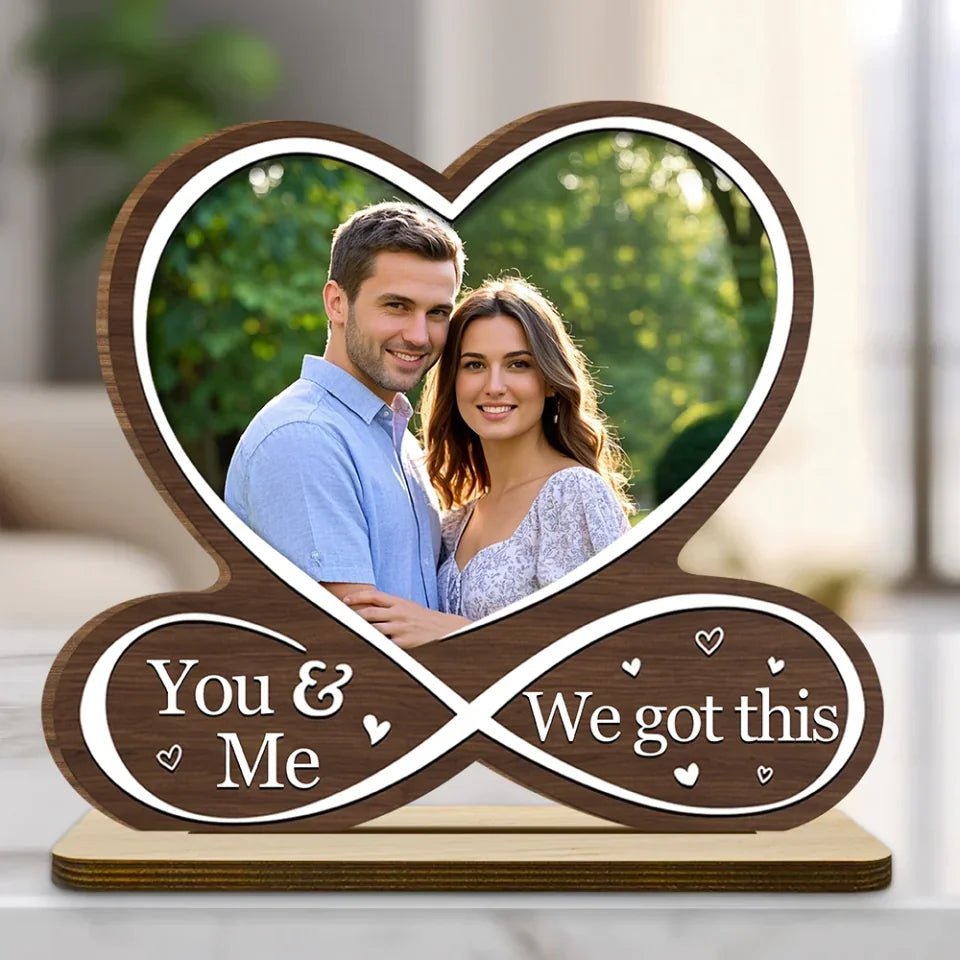 Love Is You - Personalized Custom 2 - Layer Wood Plaque With Flat Base 750537 - DiyGiftly