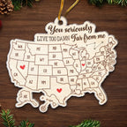 "Love Knows No Distance" – Long Distance Bestie Ornament – Personalized Acrylic Keepsake Gift for Best Friends, Sisters & BFFs – Perfect Christmas & Birthday Present 1142999 - DiyGiftly