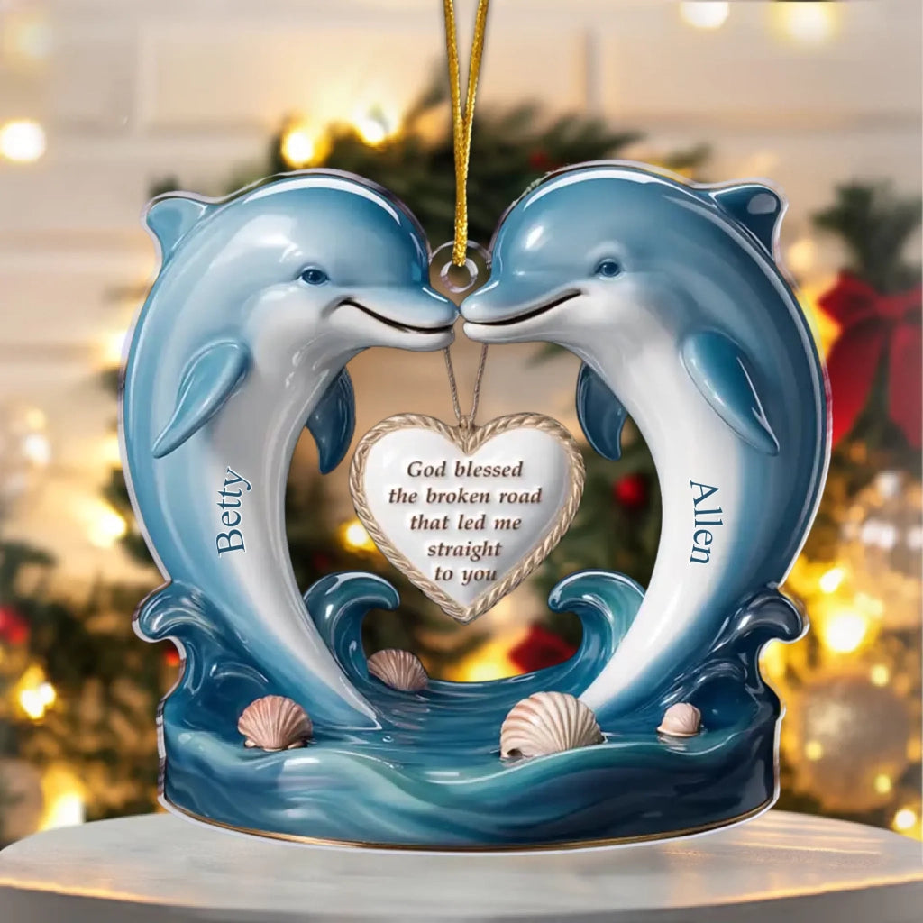 acrylic ornament personalized photo and name anniversary surprise gift for boyfriend