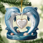 personalized photo and name heart theme design acrylic ornament gift for boyfriend