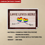 Love Lives Here - Personalized Wrapped Canvas 754225 - 754459 - DiyGiftly