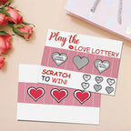 Love Lottery Scratch Card Play The LOVE LOTTERY Funny Gift Valentine's Day Surprise Gift - DiyGiftly