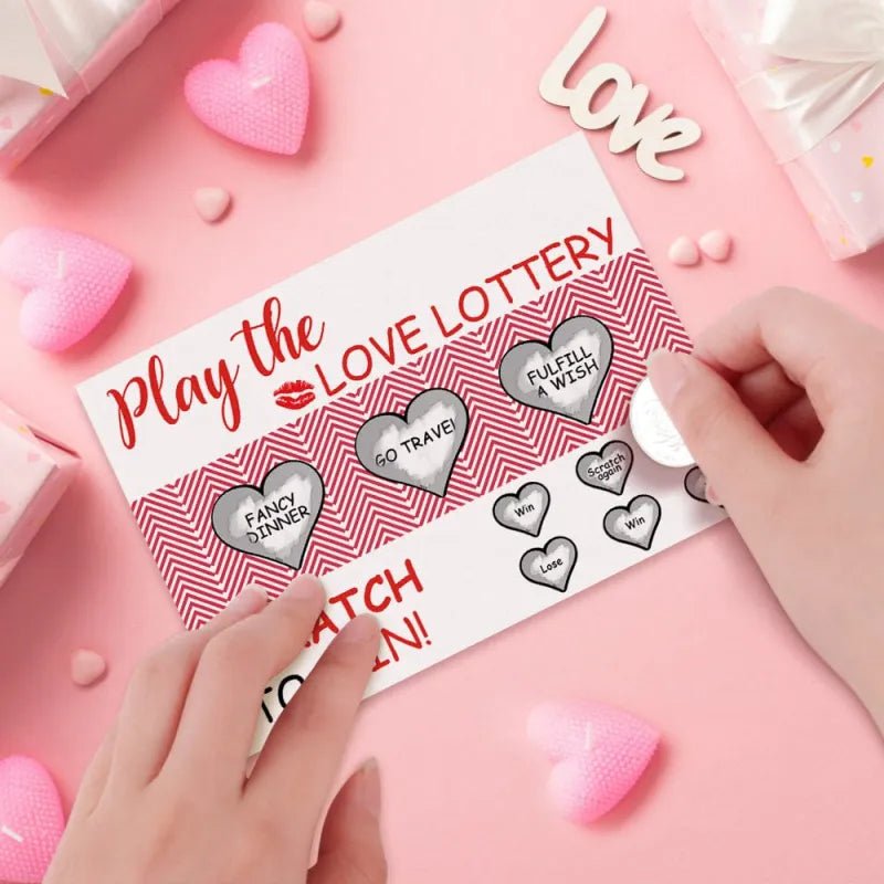 Love Lottery Scratch Card Play The LOVE LOTTERY Funny Gift Valentine's Day Surprise Gift - DiyGiftly