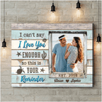 Love Reminder Personalized Anniversary Canvas Print for Couple – Custom Photo Wall Art with Names and Date, Romantic Gift for Husband, Wife, or Newlyweds, Perfect for Wedding, Engagement, Valentine’s Day, or Home Decor 722048 - DiyGiftly