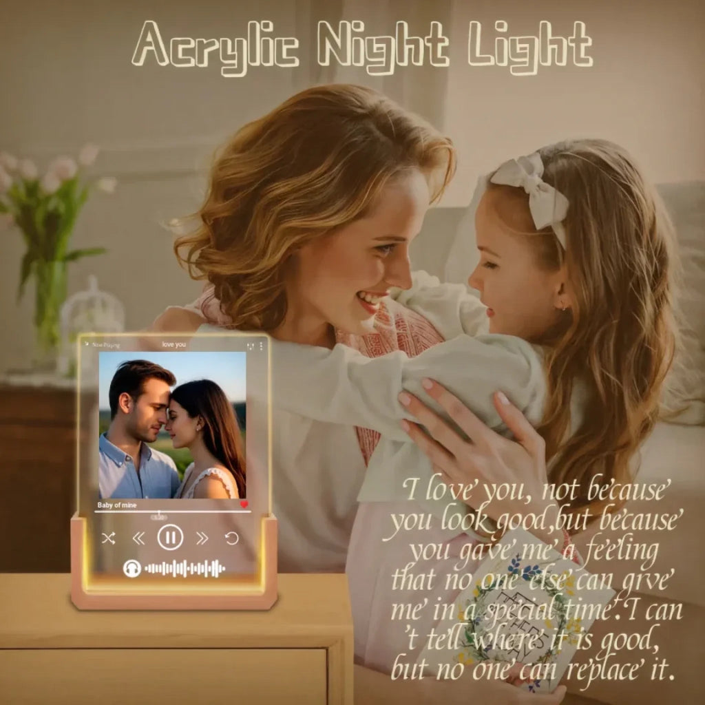 Love Song Upload Photo - Personalized Night Light - Suitable for Couples, Husbands and Wifes Valentine's Day Gifts 741721 - DiyGiftly