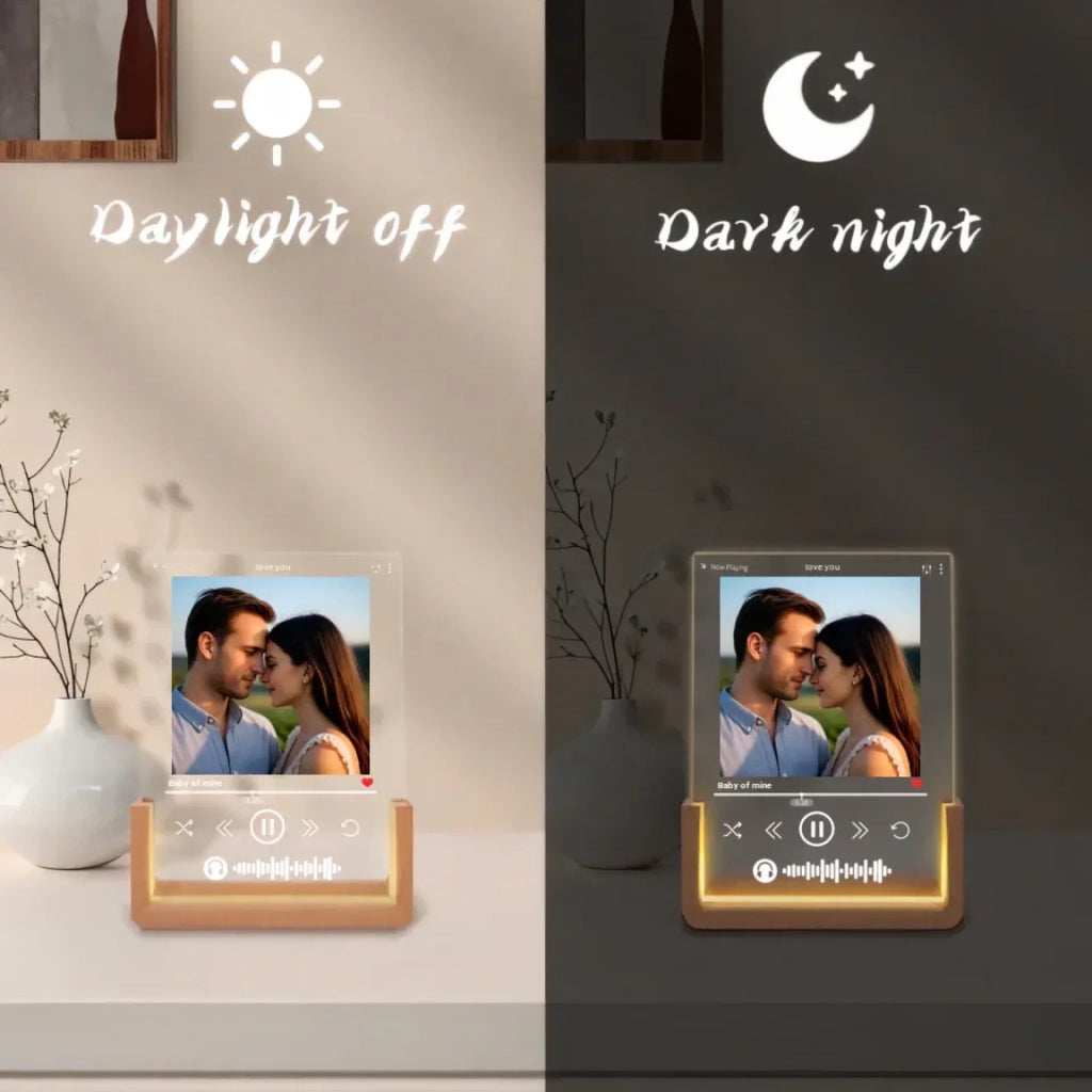 Love Song Upload Photo - Personalized Night Light - Suitable for Couples, Husbands and Wifes Valentine's Day Gifts 741721 - DiyGiftly