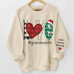 Love this grandma life sleeve print cozy fit unisex sweatshirt christmas gift for grandparents