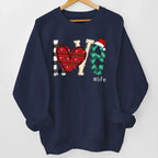 Personalized family names unisex sweatshirt christmas gift for grandparents