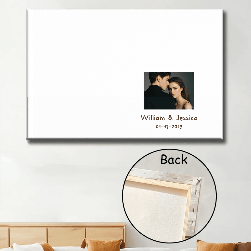 Lovely Beach Anniversary Gifts For Husband Custom Photo Personalized Canvas Wall Art 761111 - DiyGiftly
