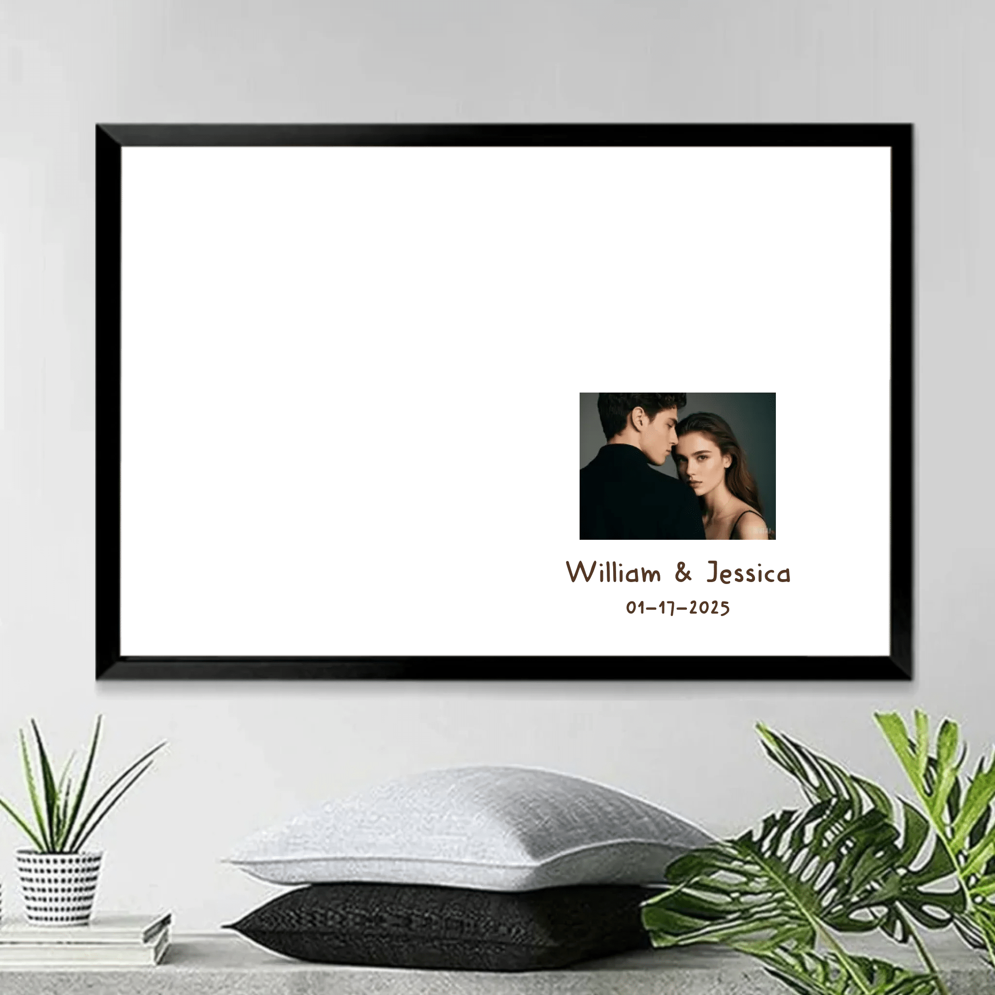 Lovely Beach Anniversary Gifts For Husband Custom Photo Personalized Canvas Wall Art 761111 - DiyGiftly