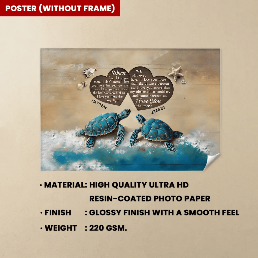Lovely Gift Beach And Turtles - When I Say I Love You - Anniversary Gifts For Couple Personalized Canvas Print 748278 - 748283 - DiyGiftly