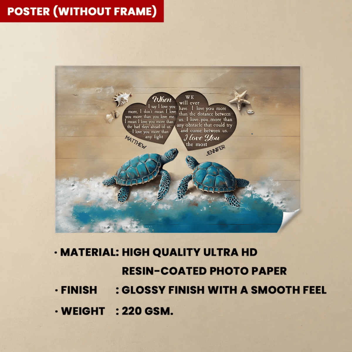 Lovely Gift Beach And Turtles - When I Say I Love You - Anniversary Gifts For Couple Personalized Canvas Print 748278 - 748283 - DiyGiftly
