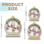 Lovely Stockings Hanging - Family Personalized Custom Ornament - Acrylic Snow Globe Shaped - Christmas Gift For Family Members 671390 - DiyGiftly
