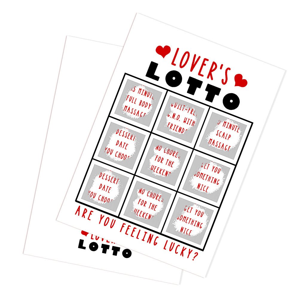 Lover's Lotto Scratch Card Valentine's Day Surprise Funny Scratch off Card Gift - DiyGiftly