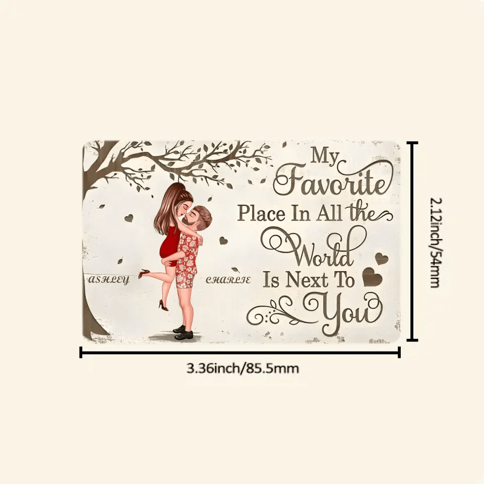 Love's Favorite Spot - Personalized 'Couple Kissing' Wallet Card - The Ideal Valentine's & Anniversary Gift for Your Special Someone 708231 - Q - DiyGiftly