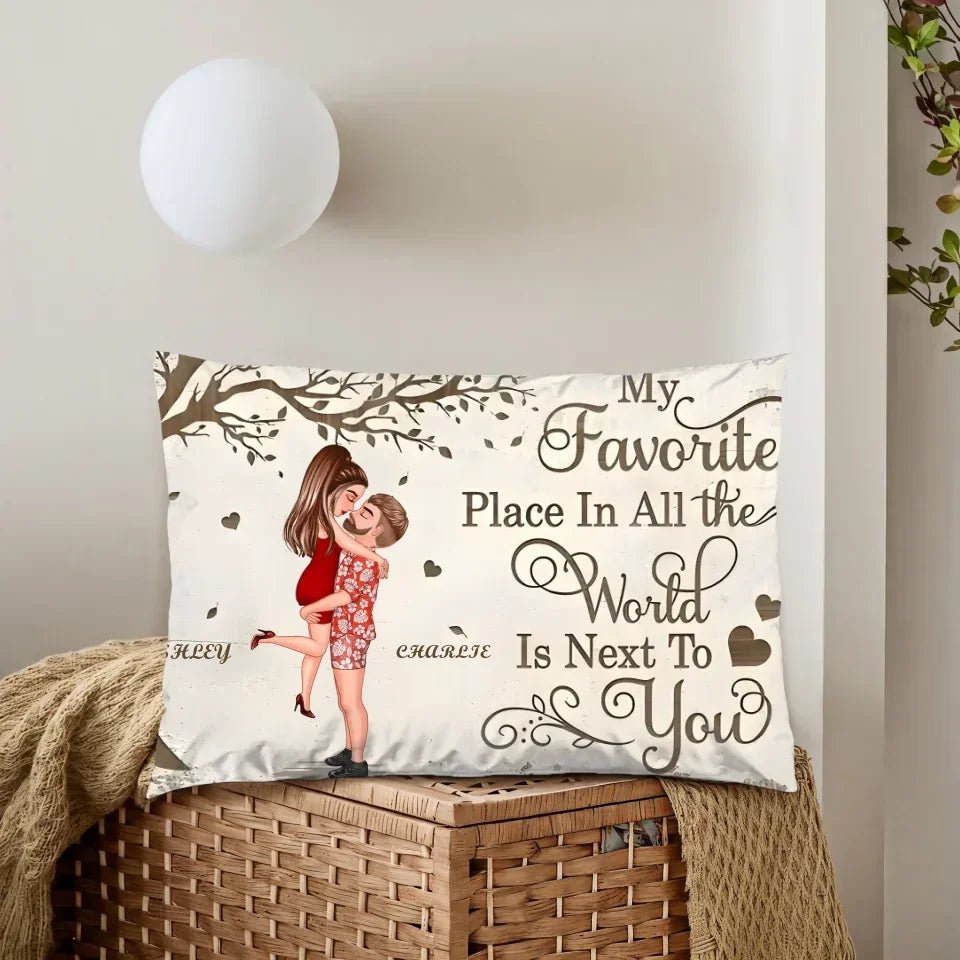 Love's Favorite Spot - The Ideal Valentine's & Anniversary Gift for Your Special Someone Pillow 708231 - B - DiyGiftly