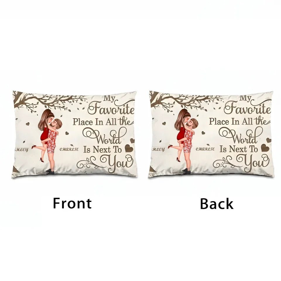 Love's Favorite Spot - The Ideal Valentine's & Anniversary Gift for Your Special Someone Pillow 708231 - B - DiyGiftly