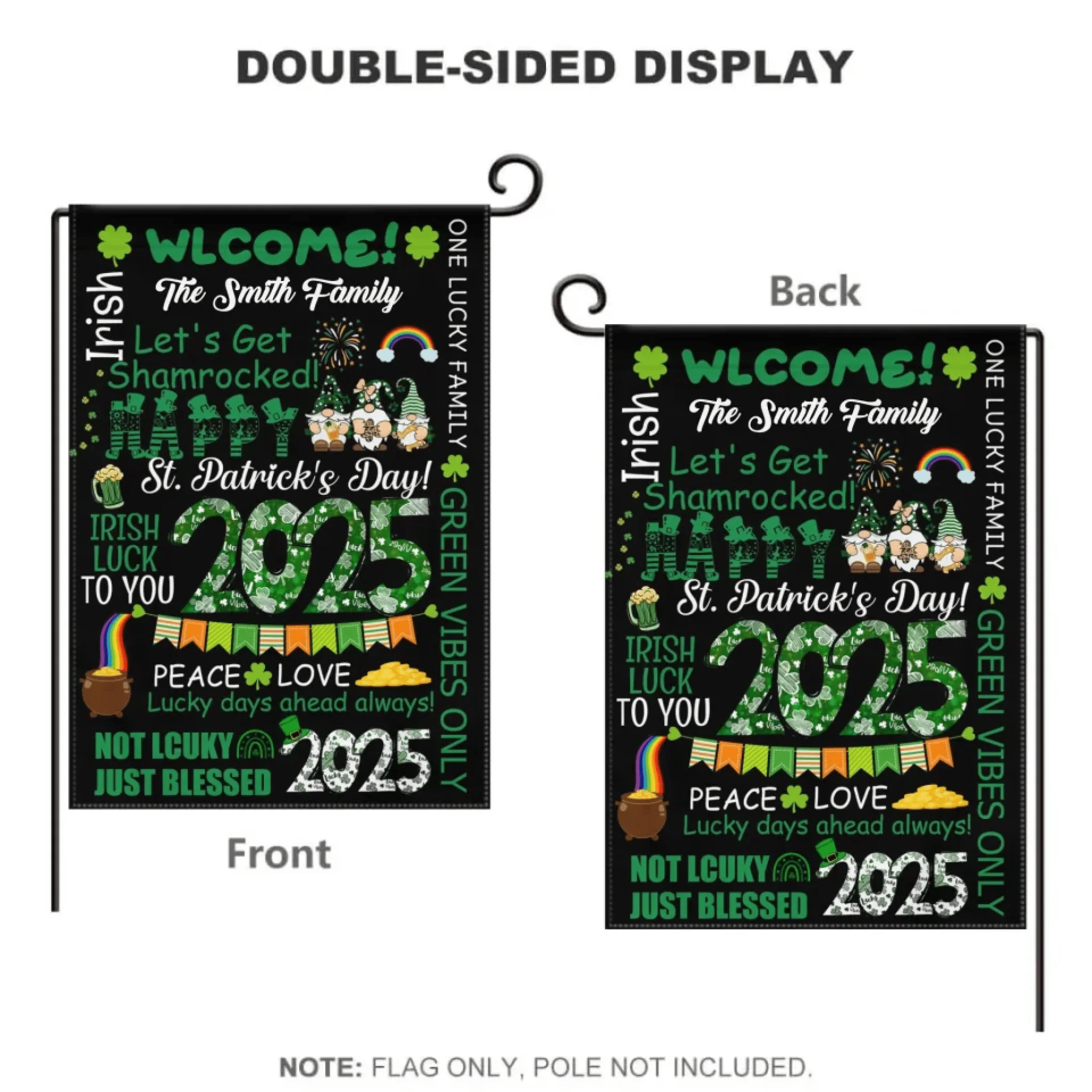Lucky Days Ahead Always!Not Lcuky Just Blessed - Personalized Custom Flag 763297 - DiyGiftly