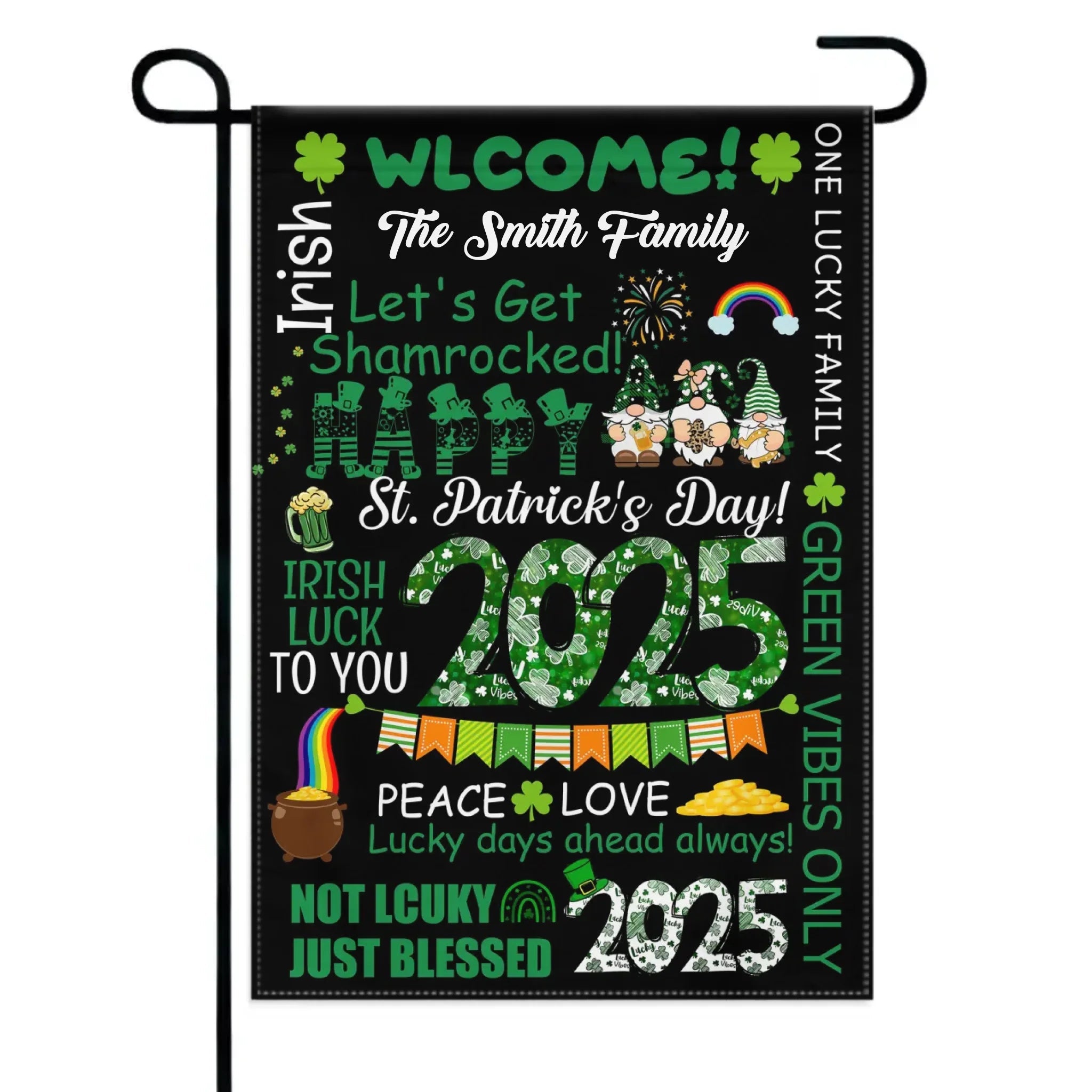 Lucky Days Ahead Always!Not Lcuky Just Blessed - Personalized Custom Flag 763297 - DiyGiftly