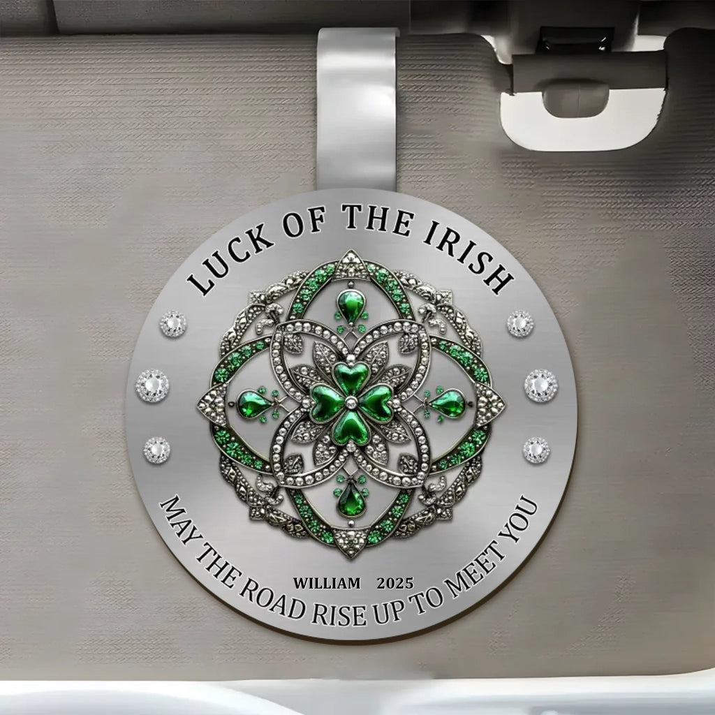 Lucky Of The Irish - St. Patrick’s Day Car Visor Clip - Custom Name and Time 763272 - DiyGiftly