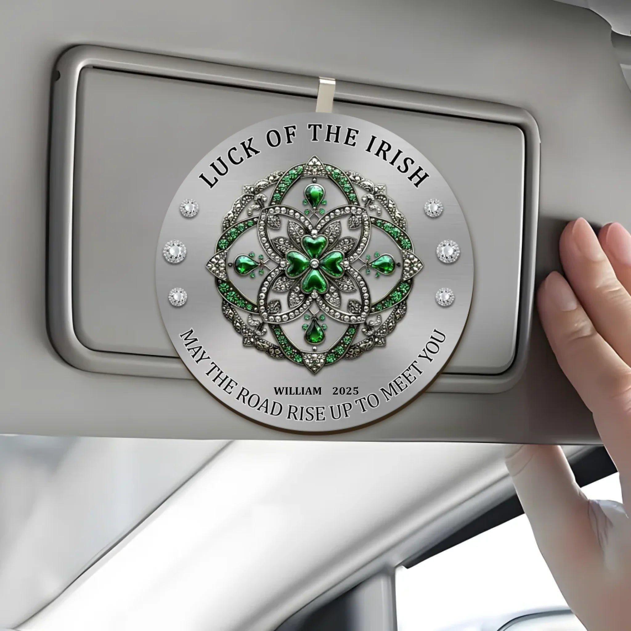 Lucky Of The Irish - St. Patrick’s Day Car Visor Clip - Custom Name and Time 763272 - DiyGiftly