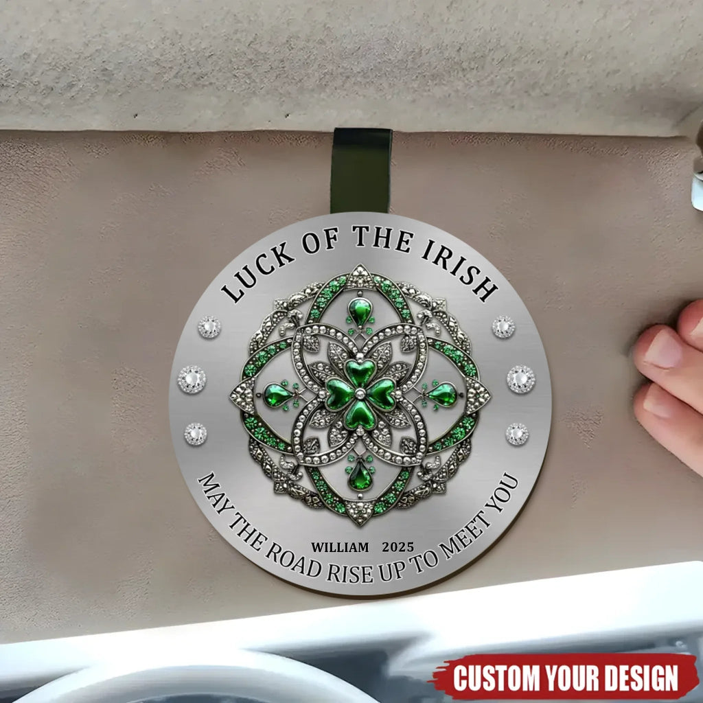 Lucky Of The Irish - St. Patrick’s Day Car Visor Clip - Custom Name and Time 763272 - DiyGiftly