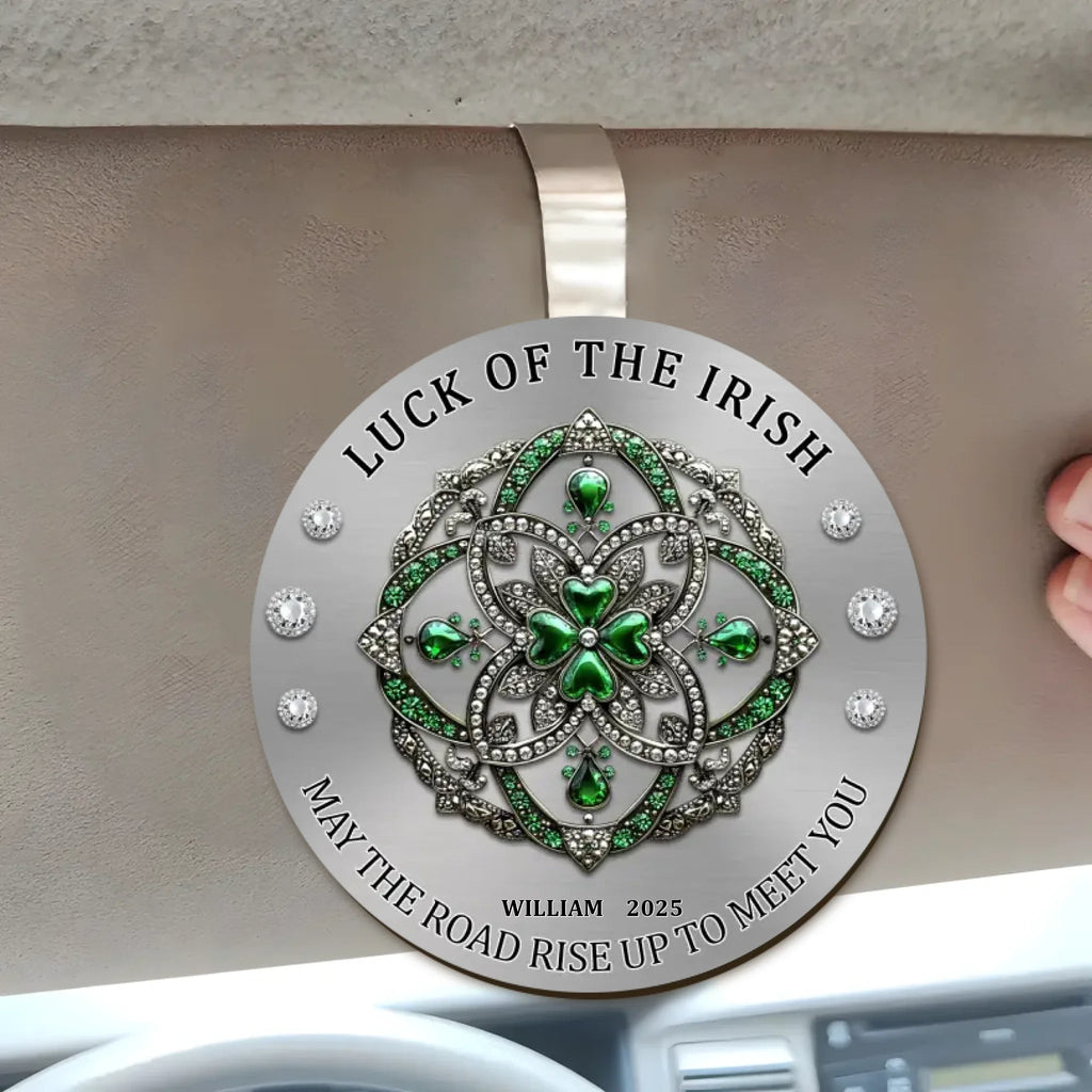 Lucky Of The Irish - St. Patrick’s Day Car Visor Clip - Custom Name and Time 763272 - DiyGiftly