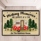 Making Memories One Campsite At A Time - Personalized Decorative Mat, Doormat 687477 - DiyGiftly
