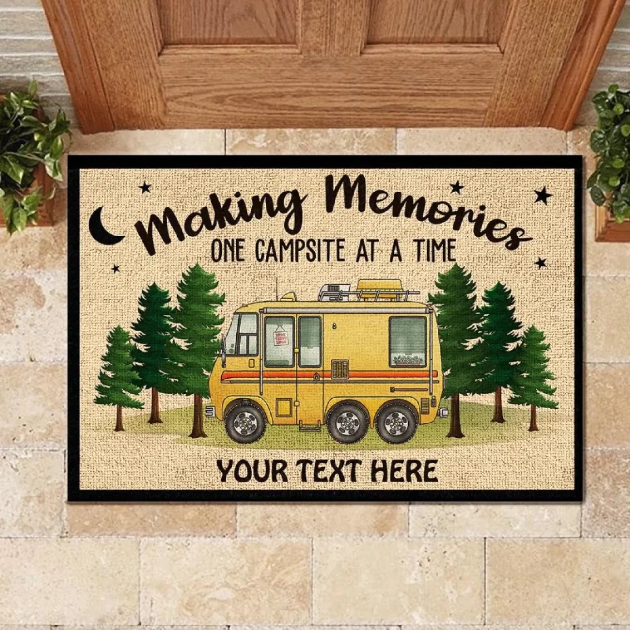 Making Memories One Campsite At A Time - Personalized Decorative Mat, Doormat 687477 - DiyGiftly