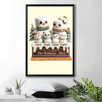 Marshmallow Lovely Family - Personalized Custom Canvas&Poster 735532 - DiyGiftly