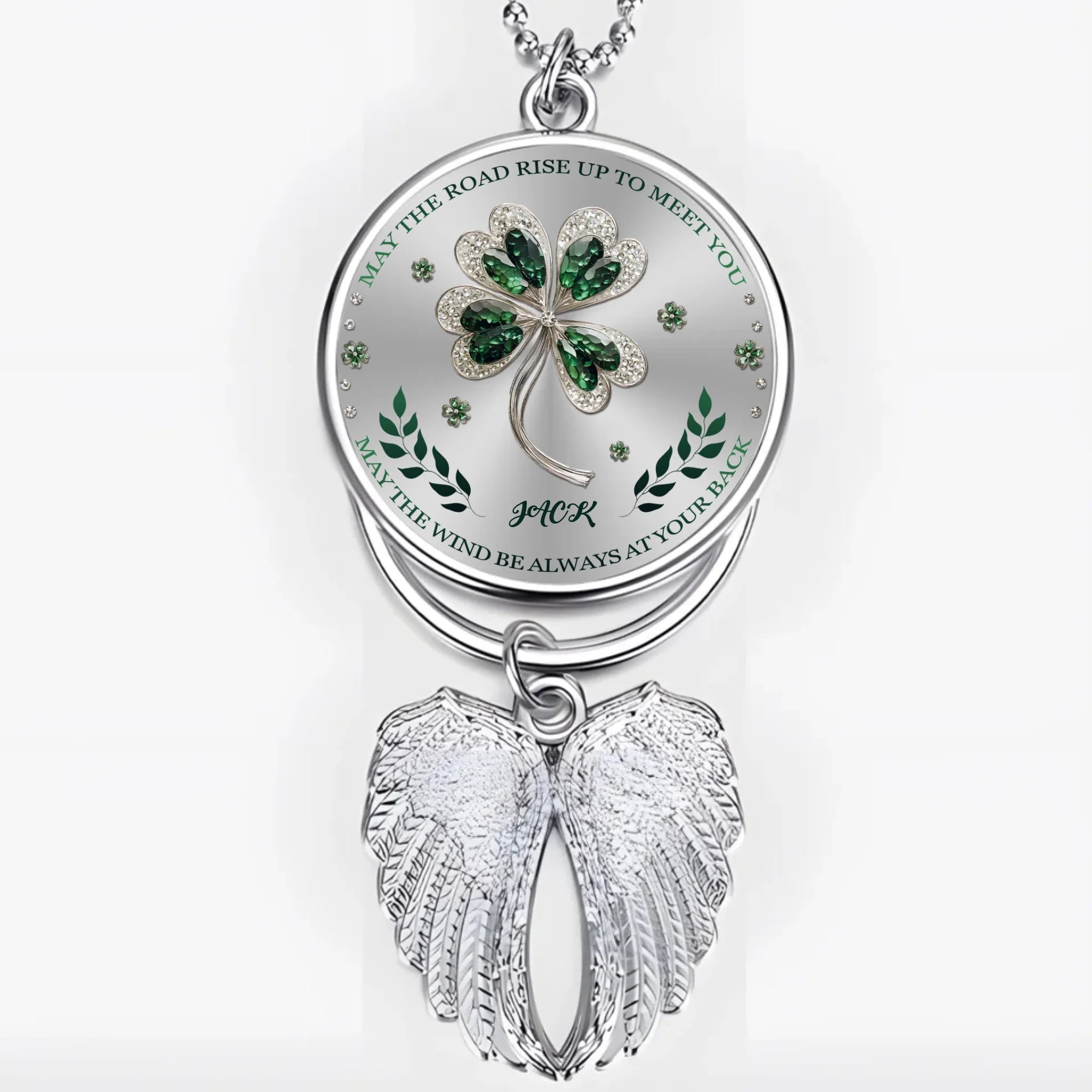 May we all encounter that touch of green symbolizing luck in the journey of life - Patrick's Day Metal Pendant 763195 - DiyGiftly