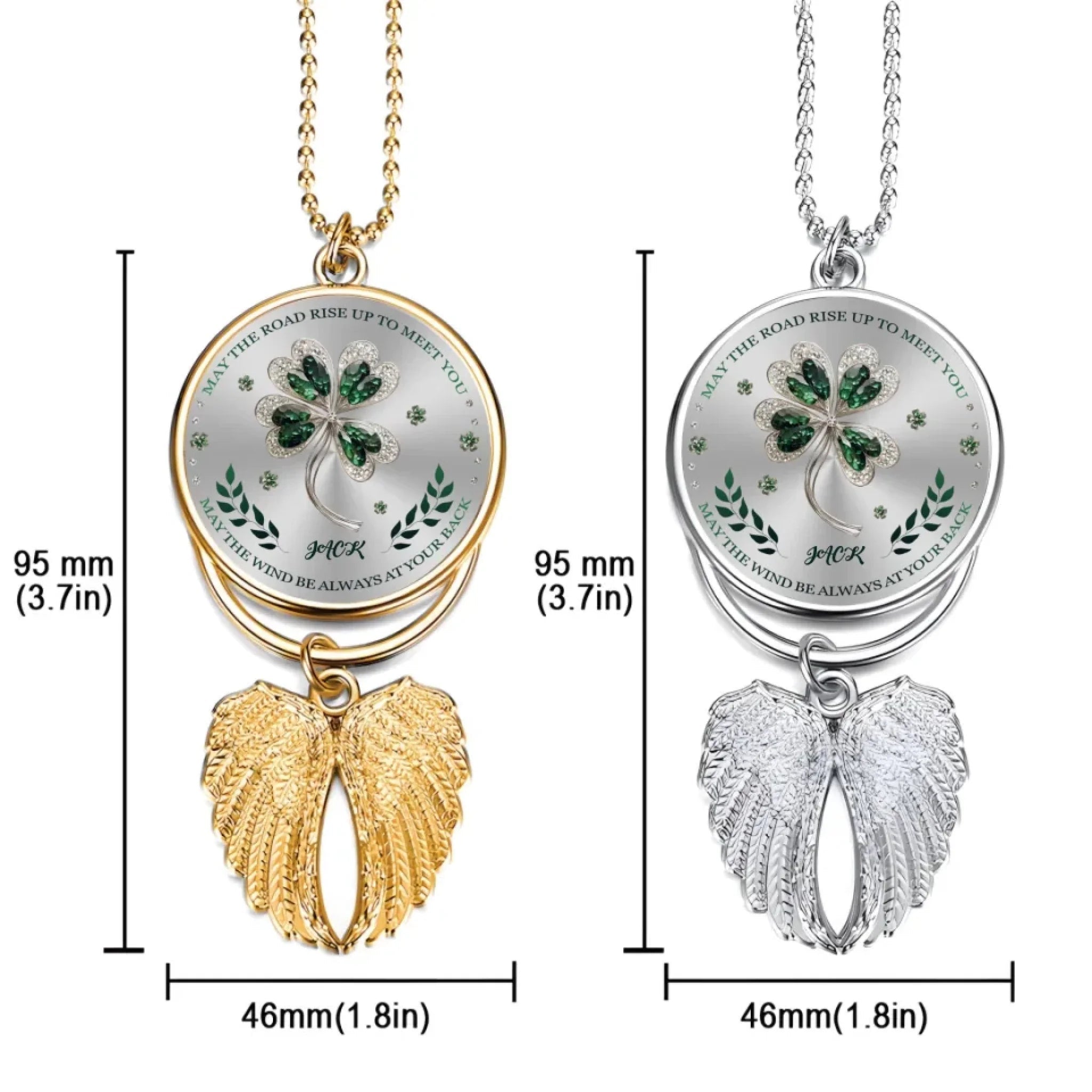 May we all encounter that touch of green symbolizing luck in the journey of life - Patrick's Day Metal Pendant 763195 - DiyGiftly