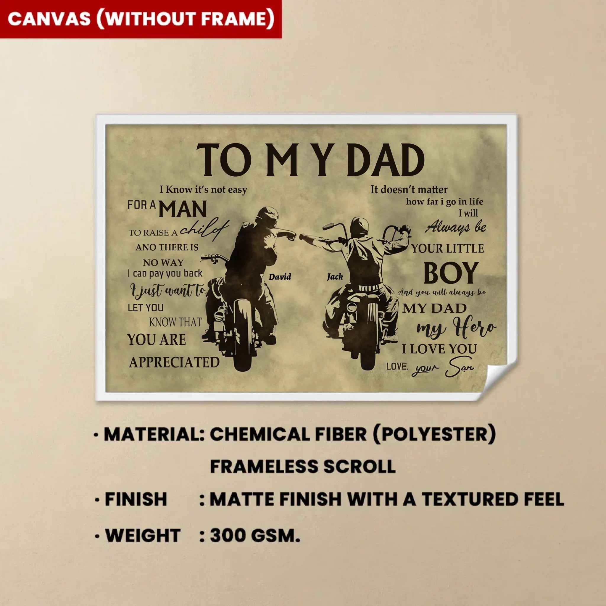 Meaningful From Biker Son To Dad - Family Poster 740773 - 740777 - DiyGiftly