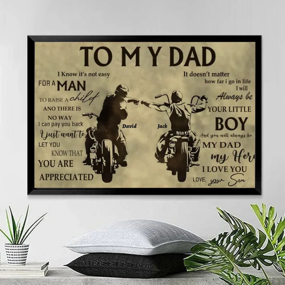 Meaningful From Biker Son To Dad - Family Poster 740773 - 740777 - DiyGiftly