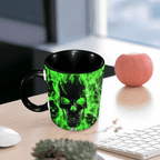 Melted Skull On Fire - Personalized Skull Accent Mug 748454 - DiyGiftly