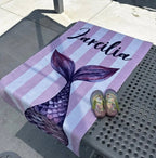 Mermaid Personalized Beach Towel, Mermaid Party Favors, Custom Beach Towel, Mermaid Birthday Gift For Kids, Pool Bachelorette Trip 87826944 - DiyGiftly